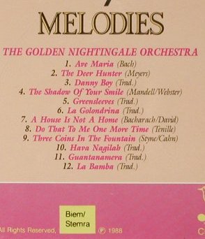 Golden Nightingale Orchestra: Golden Trumpet Melodies, Golden Nightingale(CDGN 002), EEC, 1988 - CD - 83993 - 5,00 Euro