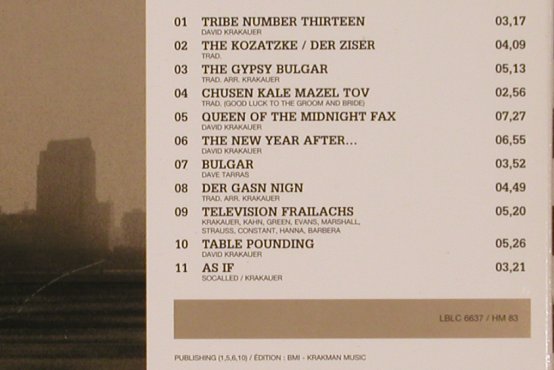 Krakauer's Klezmer Madness,David: The Twelve Tribes,Digi, Label Bleu, F Typ: CD Best.-Nr.: 84037 Preis: 12,50 Euro