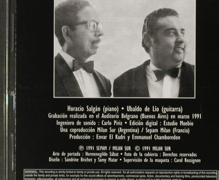 Salgan - de Lio: Mano Brava, Milan Sur, EC, 1991 Typ: CD Best.-Nr.: 84075 Preis: 10,00 Euro