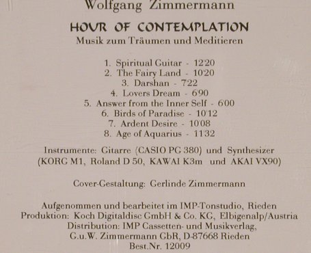 Zimmermann,Wolfgang: Hour of Contemplation, IMP (12009),  Typ: CD Best.-Nr.: 84151 Preis: 11,50 Euro