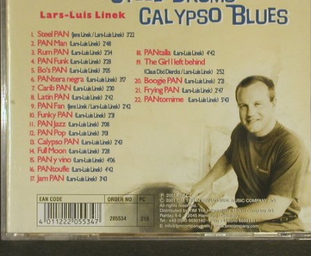 Linek,Lars-Luis: Steel Drums-Calypso Blues, TIM, D, 2001 Typ: CD Best.-Nr.: 84182 Preis: 6,00 Euro