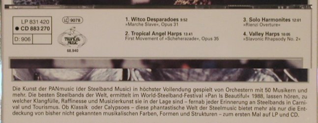 V.A.World Steelband Festival: Classic In Steel,4 Tr., Tropical (883 270), D, 1989 Typ: CD Best.-Nr.: 84188 Preis: 7,50 Euro