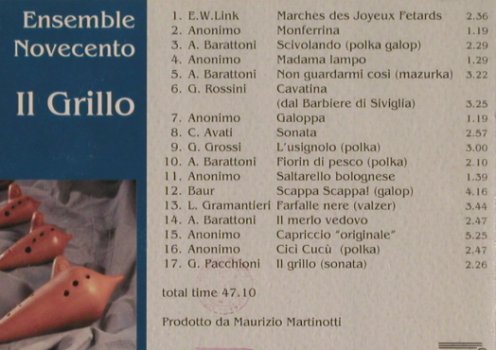 Ensemble Novecento: Il Grillo, New Tone, I, 1994 Typ: CD Best.-Nr.: 84197 Preis: 7,50 Euro