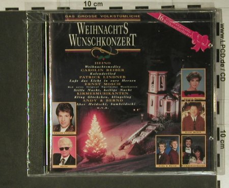 V.A.Weihnachts Wunschkonzert: 16 Tracks, FS-New, Teldec, D, 1990 Typ: CD Best.-Nr.: 98831 Preis: 10,00 Euro