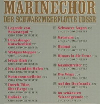 Marinechor d.Schwartzmeerflotte: Goldene Klänge Aus Rußland, Polystar (838 035-2), D Typ: CD Best.-Nr.: 99483 Preis: 5,00 Euro