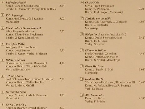 Landespolizeiorch.Mecklenburg-Vorp.: Frisch gewagt, Ltg: Günter Kern, RBT Tostudio, , 1997 Typ: CD Best.-Nr.: 99881 Preis: 5,00 Euro