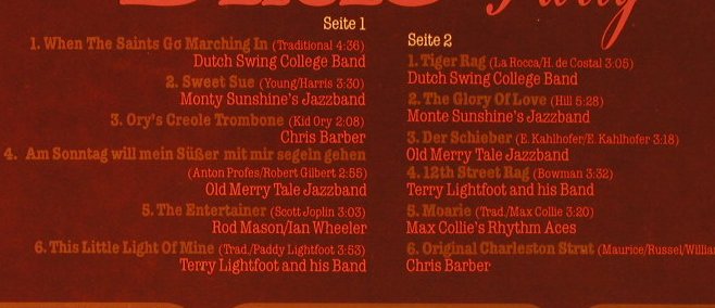 V.A.Dixie Party: Dutch Swing College...Chris Barber, Happy Bird(5028), D,  - LP - E7337 - 4,00 Euro