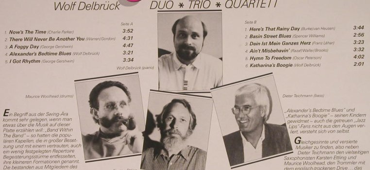 Delbrück,Wolf - Duo,Trio,Quartett: Now's The Time, Delbrück(RP 10 845), D, 1987 - LP - F6470 - 5,50 Euro