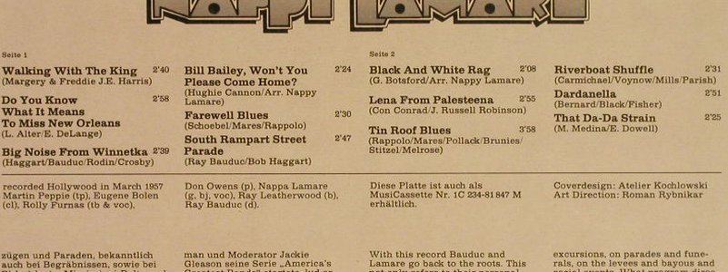 Bauduc,Ray - Nappy Lamare ...: Master of Dixieland Band Vol.4, Capitol/EMI(C 054-81 847 M), D,Ri,  - LP - H1956 - 6,00 Euro