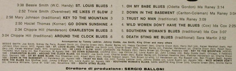 V.A.Great Blues Singers: Bessie Smith..Sara Martin, Joker(SM 3098), I, 1971 - LP - H4592 - 5,00 Euro