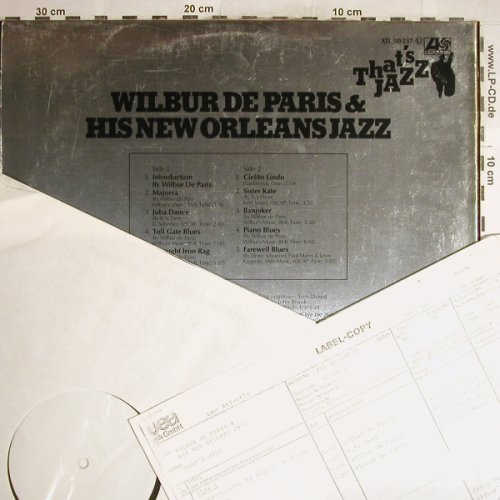 de Paris,Wilbur& h.New Orleans Jazz: Thats's Jazz,(Same'57),Foc, Atlantic Labelcopy(ATL 50 237), D,m-/vg+, 1976 - LP - H6477 - 9,00 Euro