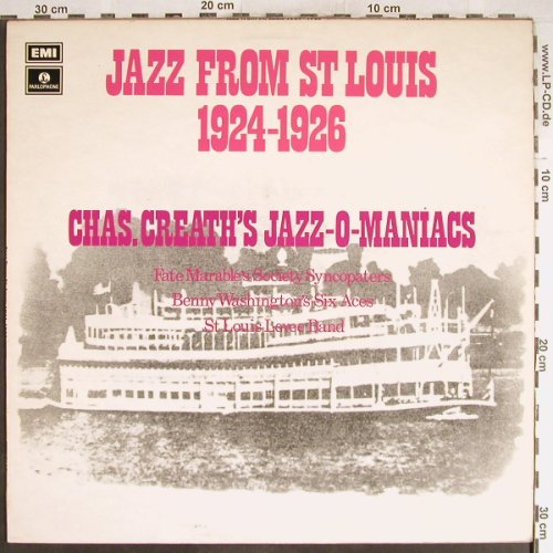 V.A.Jazz from St Louis 1924-1926: Chas.Creath's Jazz-O-Maniacs, EMI Parlophone(PMC 7157), UK,  - LP - H6536 - 6,00 Euro