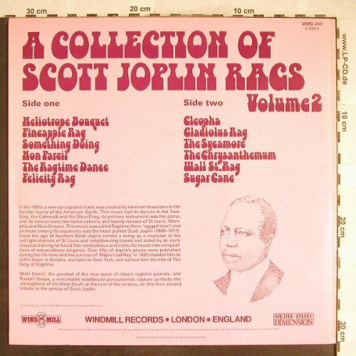 Daniel,Mimi & Russell Quaye: A Collection Of Scott Joplin Rags 2, Wind Mill(WMD 243), UK, 1975 - LP - H6618 - 6,00 Euro
