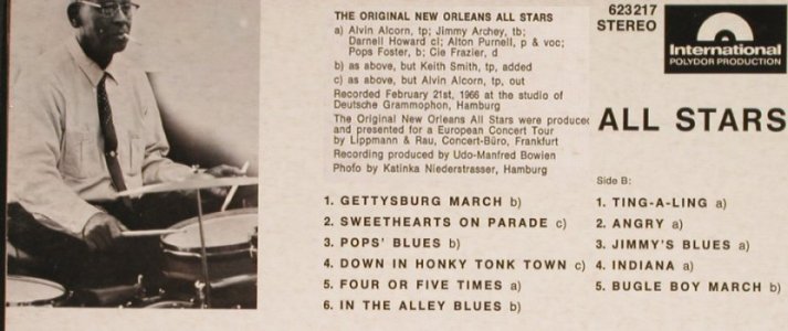 New Orleans All Stars: The New Original, Polydor Int.(623 217), D, 1966 - LP - H6621 - 9,00 Euro