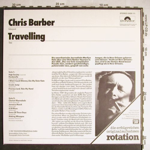 Barber,Chris: Travelling  (Jazz 5), Polystar(2428 111), D, Ri, 1967 - LP - H6695 - 5,00 Euro