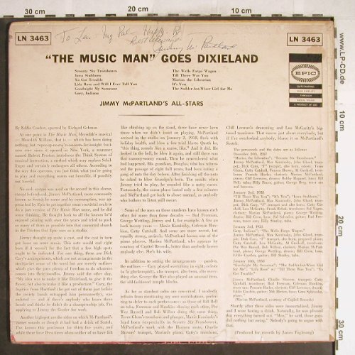 McPartland,Jimmy  All Stars: The Musix Man goes Dixieland, Epic,Signiert, toc(LN 3463), US,m-/VG--,  - LP - H6773 - 9,00 Euro