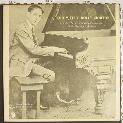 Morton,Jelly Roll: presenting 19 rare rec.o piano solo, Fountain(FJ 104), UK, Foc,  - LP - H7450 - 6,00 Euro