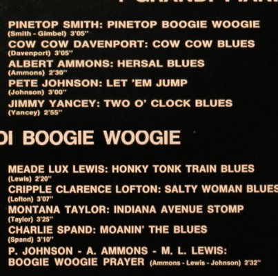 V.A.I Grandi Pianisti di Boogie Woo: Pinetop Smith..P.Johnson,Ammons.., Variety(REL-ST 19149), I,  - LP - H8578 - 5,00 Euro