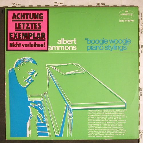 Ammons,Albert: Boogie Woogie Piano Stylings,m-/vg+, Mercury(6336 326), NL,Ri,Stoc,  - LP - H8579 - 7,50 Euro