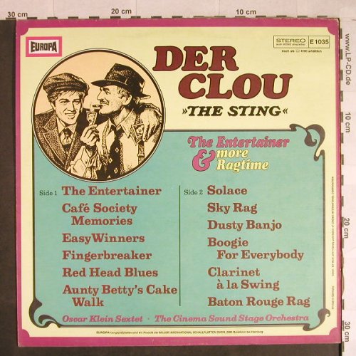 Klein Sextet,Oscar/CinemaSoundStage: Der Clou >>The Sting<<, Europa(E 1035), D, 1974 - LP - H945 - 6,00 Euro