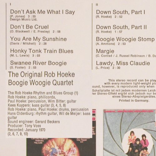 Hoeke,Rob.. Boogie Woogie Q.: That's Boogie Woogie, Fontana Spezial(6428 011), D, 1970 - LP - V1464 - 7,50 Euro