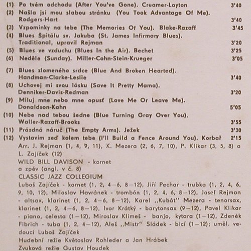 Davison,Wild Bill & Classic Jazz C.: Same (2.6 vg+), Supraphon(1 15 2030 H), CZ, 1977 - LP - V2074 - 6,00 Euro