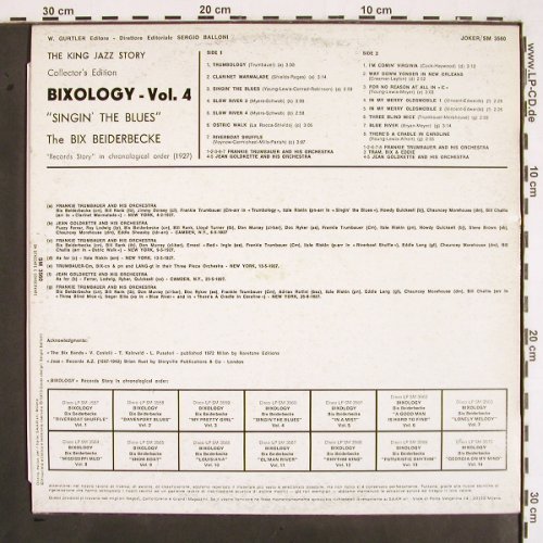 Beiderbecke,Bix: Bixology Vol. 4, Joker(SM 3560), I, 1973 - LP - V2128 - 7,50 Euro