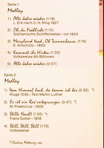 Münster's Old Merry Tale Jazz Band: Alle Jahre wieder..f.Audrey Motaung, Flop (Langnese) (Flop No.7), D, 1986 Typ: 12" Best.-Nr.: V228 Preis: 5,00 Euro