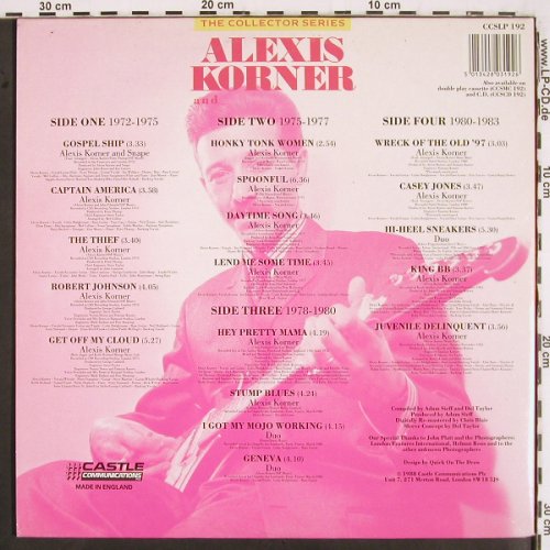 Korner,Alexis: and..., 1972-1983, Foc, Collector Series (CCSLP 192), UK, Ri, 1988 Typ: 2LP Best.-Nr.: V3000 Preis: 14,00 Euro