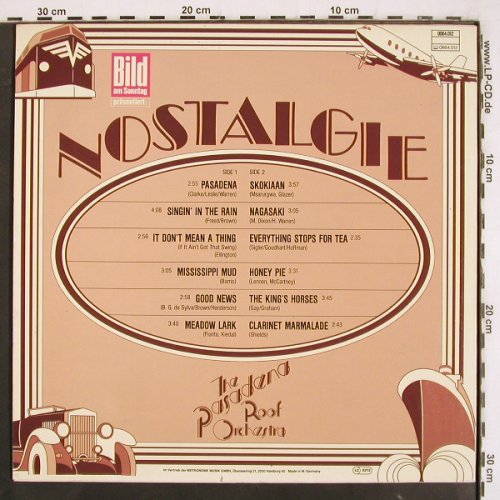 Pasadena Roof Orchestra: Nostalgie, TransAtlantic (0064.012), D, 1976 Typ: LP Best.-Nr.: V3600 Preis: 6,00 Euro