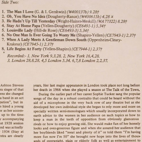 Tucker,Sophie: Some of these days (1924-1937), EMI (SH 234), UK, 1976 Typ: LP Best.-Nr.: V362 Preis: 7,50 Euro
