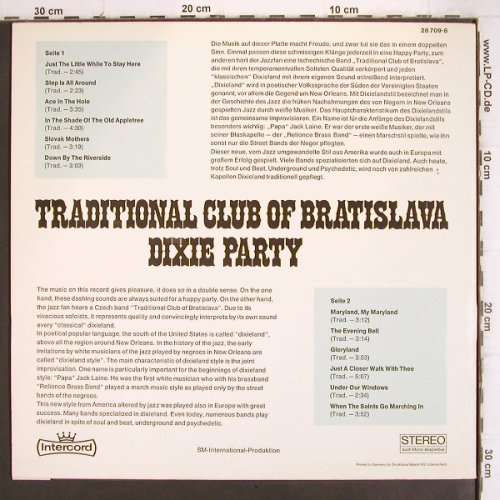 Traditional  Club of Bratislava: Dixie Party, Intercord (28 709-8), D Typ: LP Best.-Nr.: V997 Preis: 7,50 Euro