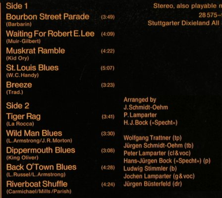 Stuttgarter Dixieland All Stars: Same, feat. Ragtime Specht, Intercord(28 575-9 MB), D, 1973 - LP - X1077 - 6,00 Euro