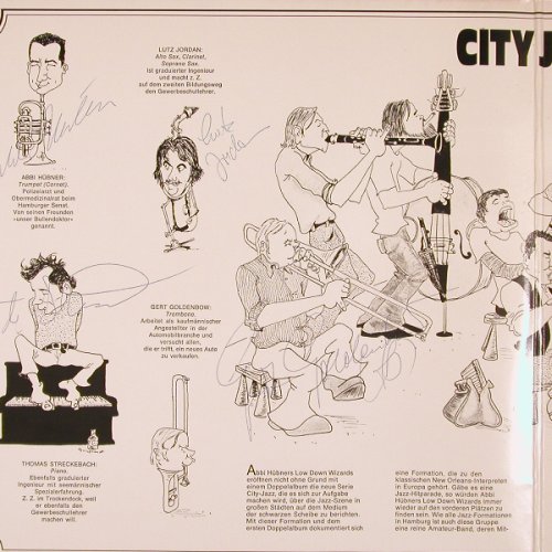Hübner,Abbi & Lowdown Wizards: City Jazz, Foc, 5 x signiert, Telefunken(6.28079 DP), D, 1974 - 2LP - X233 - 20,00 Euro