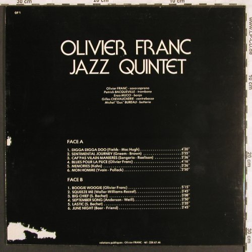 Franc,Oliver - Jazz Quintet: Same, m-/VG+, OF(OF 1), F,  - LP - X3202 - 6,00 Euro