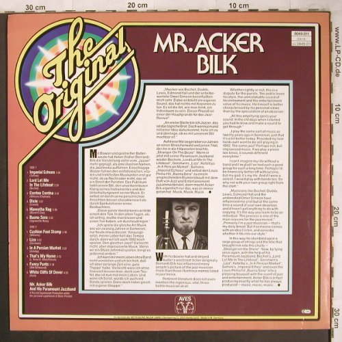 Acker Bilk: The Original,and his Paramount J.B., Aves(0049.011), D, Ri,  - LP - X4659 - 5,00 Euro