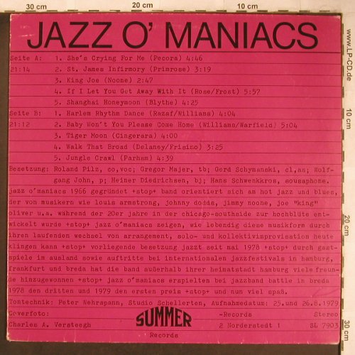 Jazz O-Maniacs: Echoes of the Southside, vg+/vg+, Summer(SL 7903), D,  - LP - X4786 - 4,00 Euro