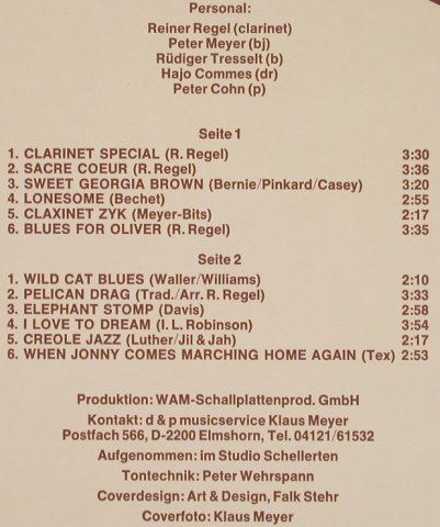 Regel,Reiner: Clarinet Special, WAM(781.036), D, 1975 - LP - X4793 - 6,00 Euro