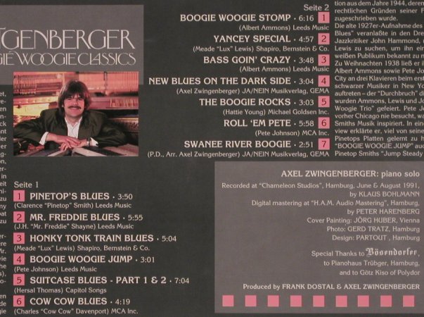 Zwingenberger,Axel: Boogie Woogie Classics, Polydor(511 629-1), D, 1992 - LP - X4836 - 7,50 Euro