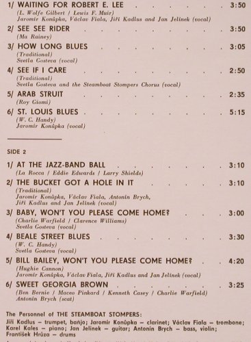Steamboat Stompers: feat. Svetla Gosteva,kleine Welle, Supraphon(1 15 1100), CZ, 1971 - LP - X4850 - 5,00 Euro