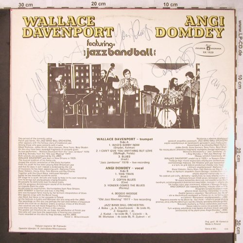 Davenport,Wallace & Angi Domdey: Same,feat. Jazz Band Ball, signiert, Muza(SX 1529), PL, 1977 - LP - X4852 - 7,50 Euro