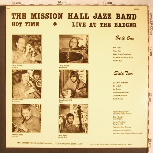 Mission Hall Jazz Band: Hot Time, Arny's Shack Records(AS 006), UK, 1977 - LP - X4855 - 9,00 Euro