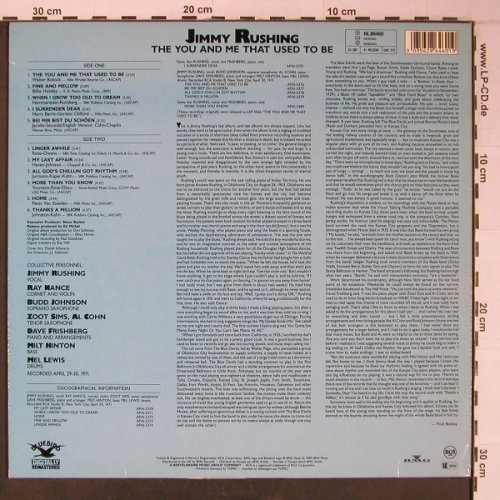 Rushing,Jimmy: The You And Me That Used To Be, Bluebird,Ri(NL86460), D,like new, 1989 - LP - X6512 - 12,50 Euro