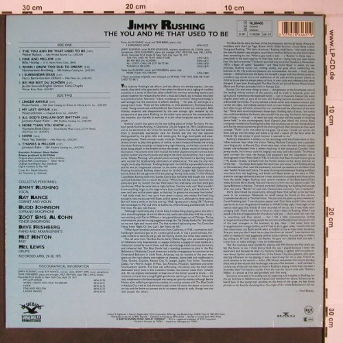 Rushing,Jimmy: The You And Me That Used To Be, Bluebird,Ri (NL86460), D,like new, 1989 Typ: LP Best.-Nr.: X6512 Preis: 12,50 Euro