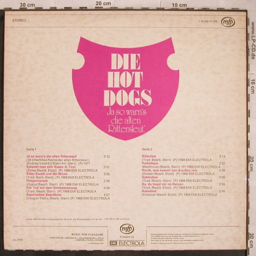 Hot Dogs: Ja so warn's die alten Rittersleut', MFP(1 M 048-31 059), D,  - LP - X741 - 5,00 Euro