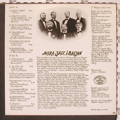 Ljungby Jazz Uti Baljan Boys: Mera Jazz I Baljan, Baljan (20), S, 1982 Typ: LP Best.-Nr.: X8018 Preis: 7,50 Euro