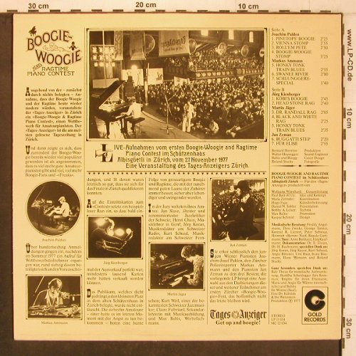 V.A.Boogie Woogie & Ragtime Contest: Joachim Palden..Jan Zeman, Gold Rec. Tages Anzeiger(GOLD LP 11 034), , 1977 - LP - X8094 - 7,50 Euro