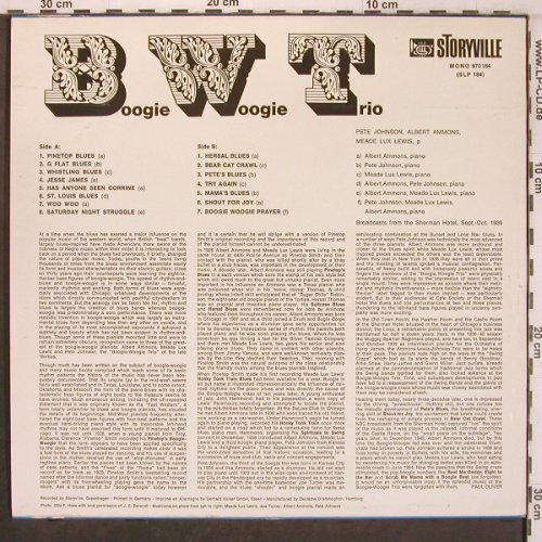 Johnson,Pete/Ammons/M.L.Lewis: Boogie Woogie Trio(1939), Storyville(670 184), D, Mono,  - LP - X8098 - 9,00 Euro