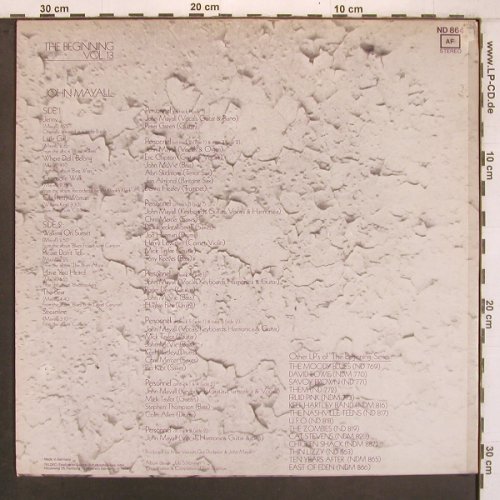 Mayall,John: The Beginning Vol.13, Decca (ND 864), D, 1974 Typ: LP Best.-Nr.: X8196 Preis: 9,00 Euro
