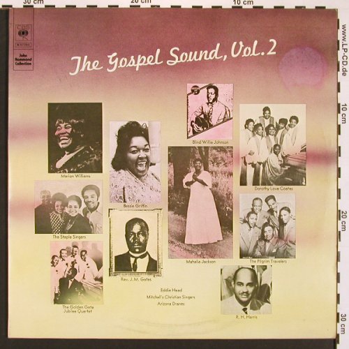 V.A.The Gospel Sound Vol.2: Blind Willie Johnson..Marion Wiliam, CBS (M 67280), NL, 1972 Typ: 2LP Best.-Nr.: X8338 Preis: 9,00 Euro
